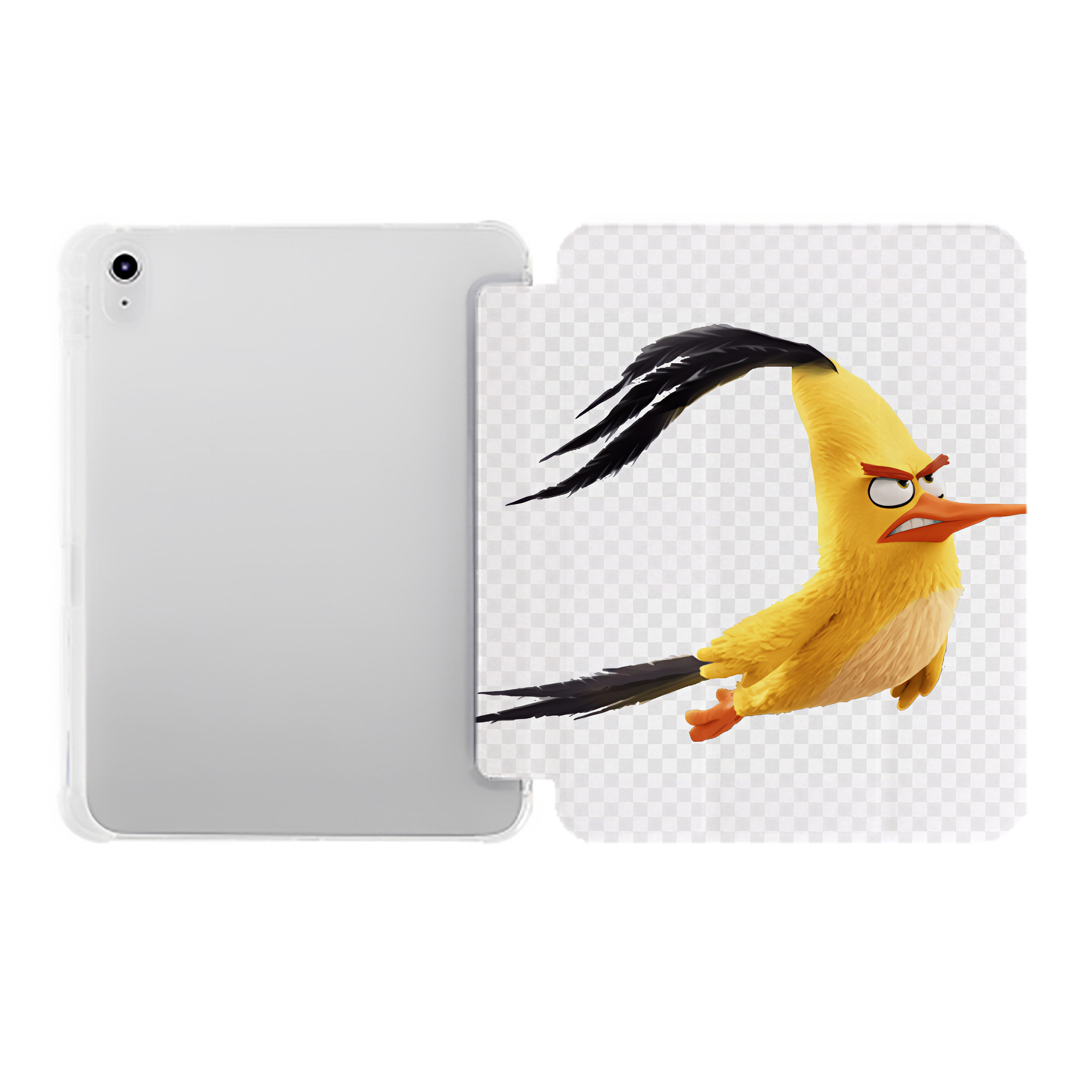 （画像用） Angry Birds アングリーバード IPad ケース ペン収納付き 三つ折りスタンド PUレザー×シリコン 対応機種9.5/10.5/10.9インチ